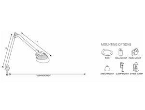 Humanscale Smart And Dimmable Element Vision Desk Light 5 Dimensions