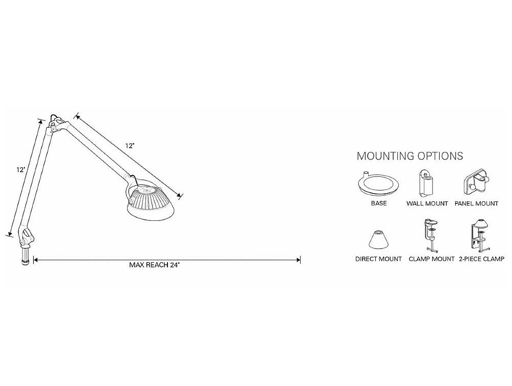 Humanscale Smart And Dimmable Element Vision Desk Light 5 Dimensions