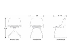 Humanscale Trea Chair With Ergonomic Comfort For Office And Home 9 Dimensions