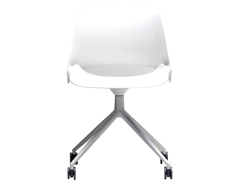 Humanscale Trea Chair With Ergonomic Comfort For Office And Home 8 With Four Star Base And White Finish In Conference Room