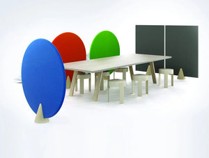 Hush Cone Oval And Rectangular Acoustic Panels In Meeting Room