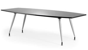 High Gloss 2400mm Writable Boardroom Table Black Top Image 4