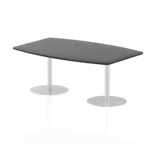 Italia 1800mm Poseur High Gloss Table Black Top 725mm High Leg Image 2