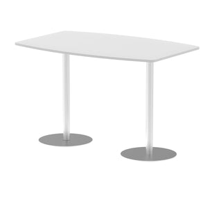 Italia 1800mm Poseur High Gloss Table White Top 1145mm High Leg Image 2