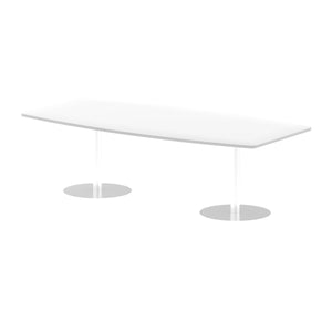 Italia 2400mm Poseur High Gloss Table White Top 725mm High Leg Image 2