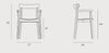Icho Wooden Dining Armchair Dimensions
