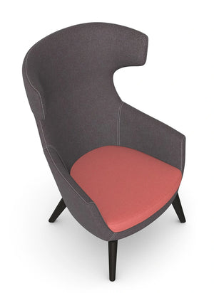 Ikon Lounge Chair Wooden 4 Leg Frame 3