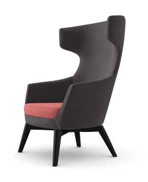 Ikon Lounge Chair Wooden 4 Leg Frame 7