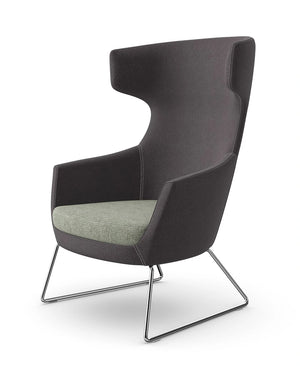 Ikon Lounge Chair With Skid Frame Base 7