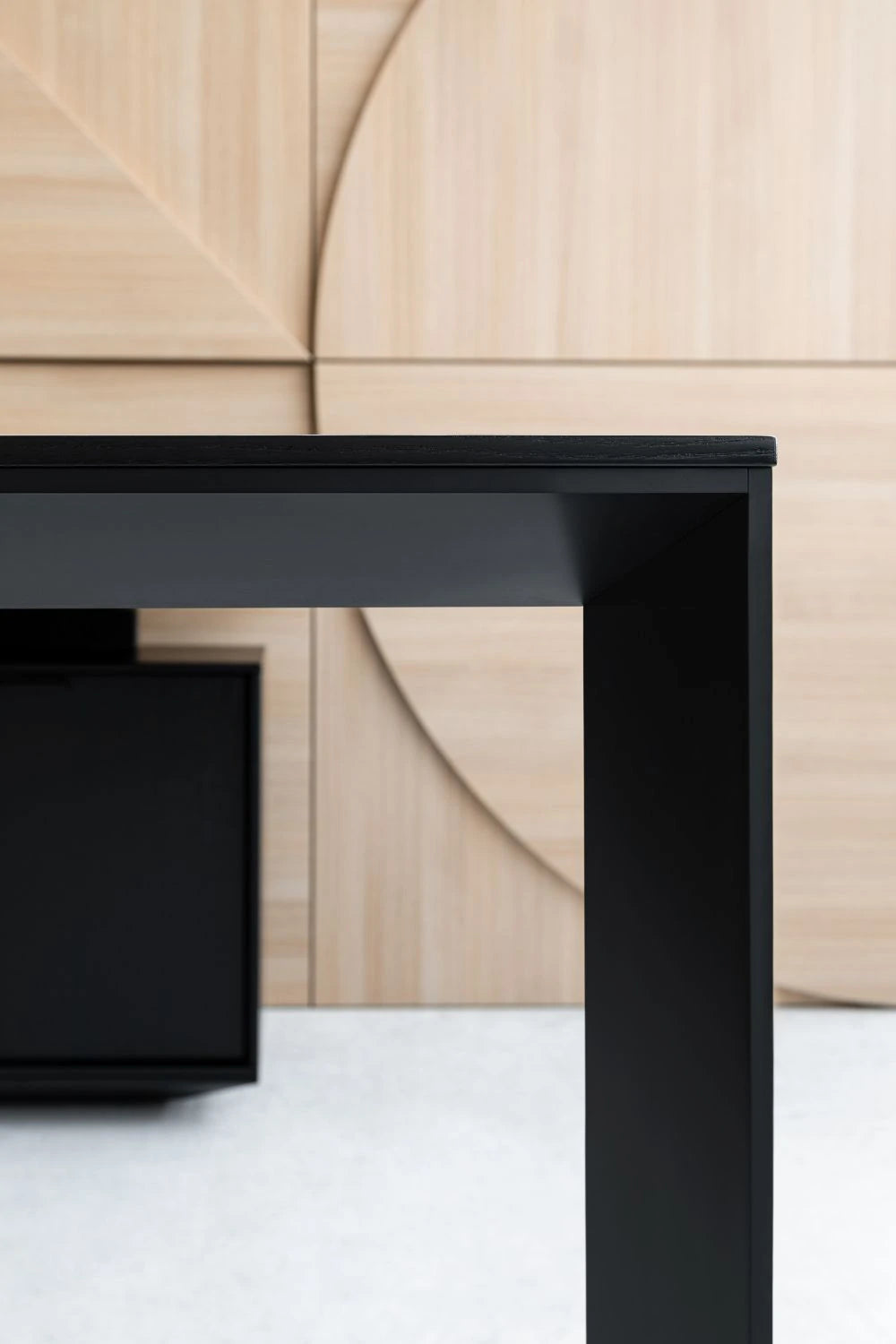 In Office Executive Desk 5 in Black Finish