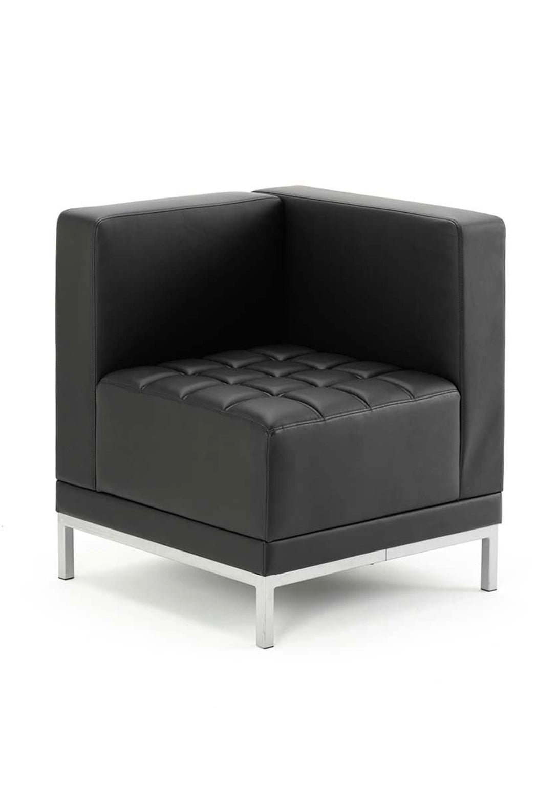 Infinity Modular Corner Unit Sofa Chair Black Soft Bonded Leather BR000198 1