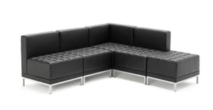 Infinity Modular Corner Unit Sofa Chair Black Soft Bonded Leather BR000198 11