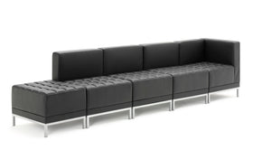 Infinity Modular Corner Unit Sofa Chair Black Soft Bonded Leather BR000198 7