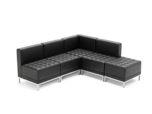 Infinity Modular Corner Unit Sofa Chair Black Soft Bonded Leather BR000198 9