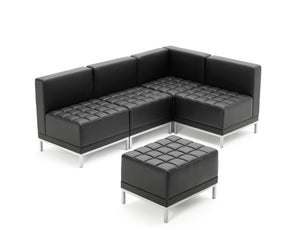 Infinity Modular Cube Chair Black Soft Bonded Leather BR000199 10