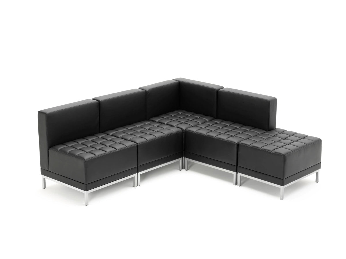 Infinity Modular Cube Chair Black Soft Bonded Leather BR000199 11