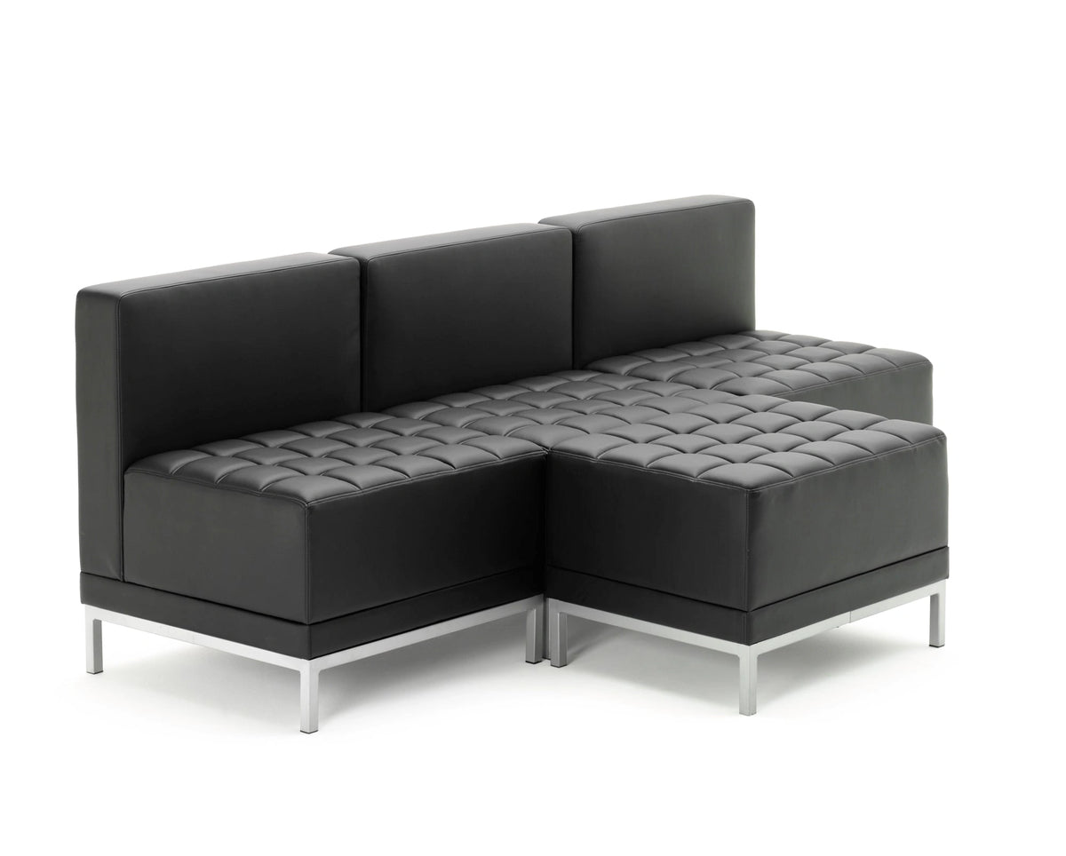 Infinity Modular Cube Chair Black Soft Bonded Leather BR000199 4