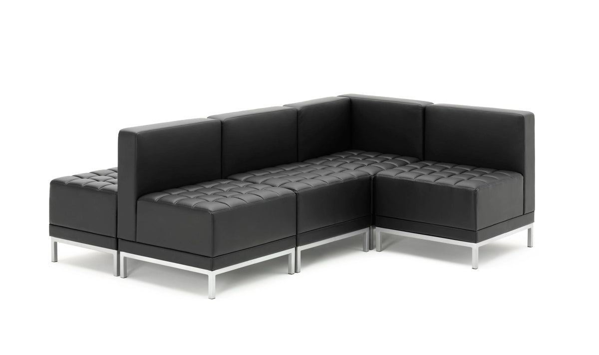 Infinity Modular Cube Chair Black Soft Bonded Leather BR000199 7