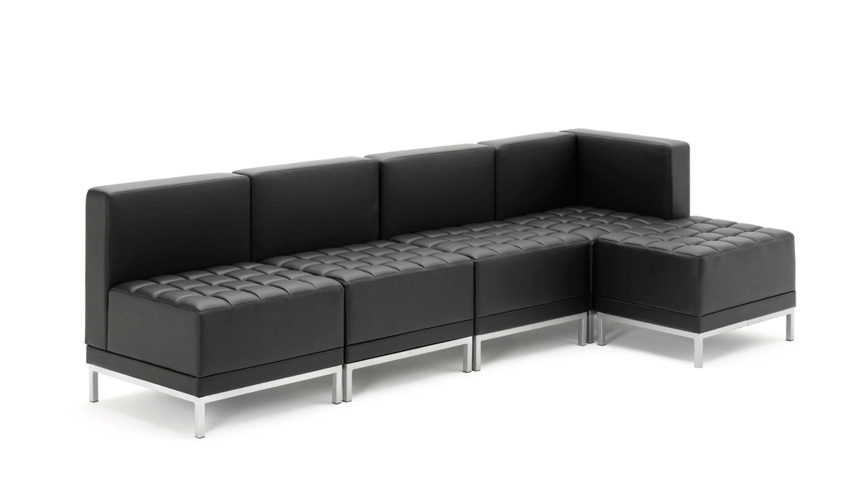 Infinity Modular Cube Chair Black Soft Bonded Leather BR000199 8