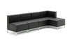 Infinity Modular Straight Back Sofa Chair Black Soft Bonded Leather BR000200 10