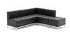 Infinity Modular Straight Back Sofa Chair Black Soft Bonded Leather BR000200 12