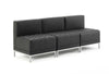 Infinity Modular Straight Back Sofa Chair Black Soft Bonded Leather BR000200 5