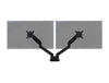 Iris Double Flat Screen Gas Lift Monitor Arms Black