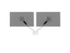 Iris Double Flat Screen Gas Lift Monitor Arms White