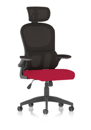 Iris Task Operator Mesh Back Fabric Seat With Headrest KCUP2032 2