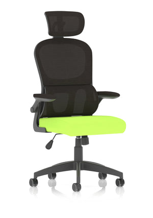 Iris Task Operator Mesh Back Fabric Seat With Headrest KCUP2033 2