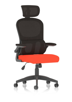 Iris Task Operator Mesh Back Fabric Seat With Headrest KCUP2035 2