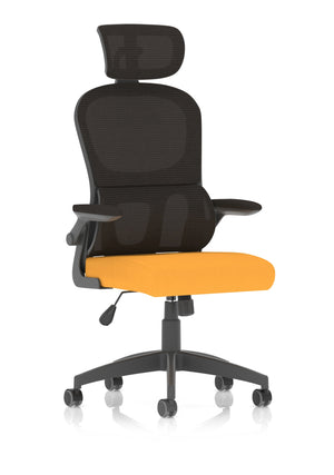 Iris Task Operator Mesh Back Fabric Seat With Headrest KCUP2036 2