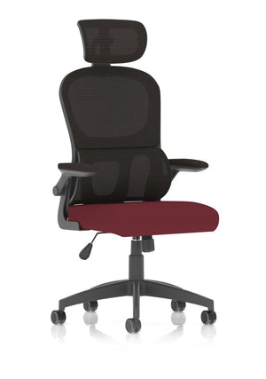 Iris Task Operator Mesh Back Fabric Seat With Headrest KCUP2037 2