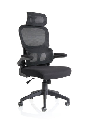 Iris Task Operator Mesh Back Fabric Seat With Headrest OP000321 10