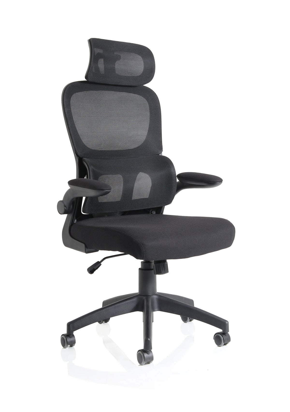 Iris Task Operator Mesh Back Fabric Seat With Headrest OP000321 10