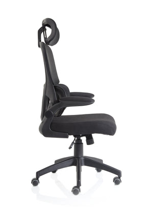 Iris Task Operator Mesh Back Fabric Seat With Headrest OP000321 12