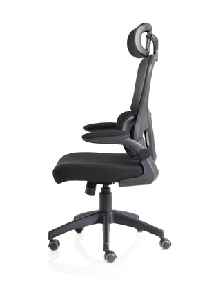 Iris Task Operator Mesh Back Fabric Seat With Headrest OP000321 13