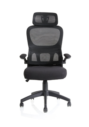 Iris Task Operator Mesh Back Fabric Seat With Headrest OP000321 3