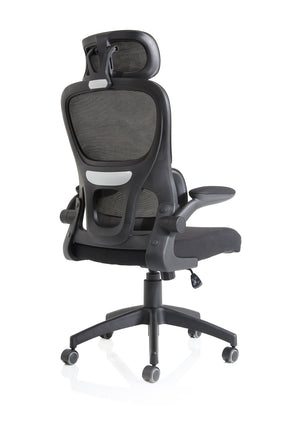 Iris Task Operator Mesh Back Fabric Seat With Headrest OP000321 6