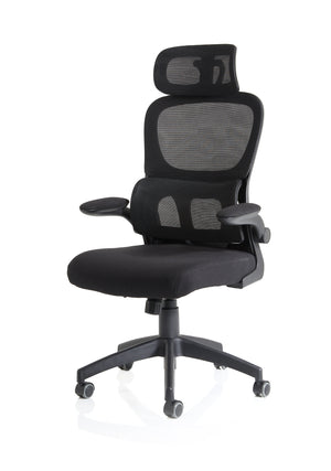 Iris Task Operator Mesh Back Fabric Seat With Headrest OP000321 8