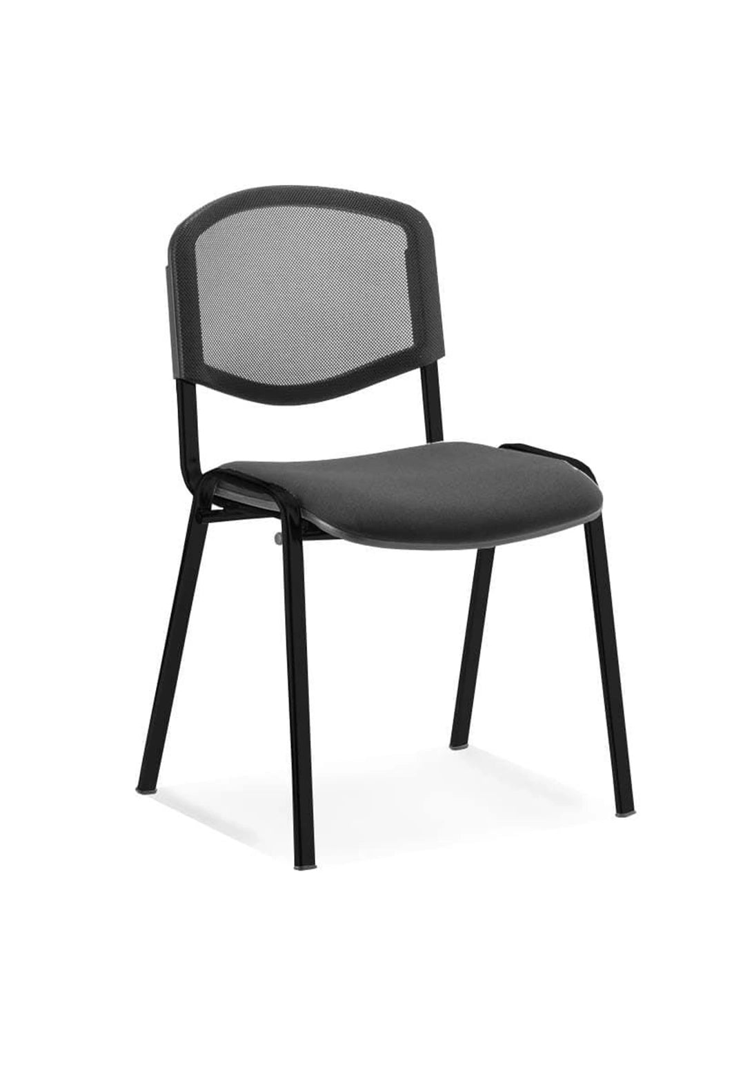 ISO Stacking Chair Black Poly Black Frame Image 3
