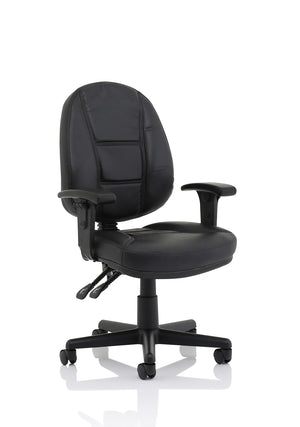 Jackson Medium Back Black Leather Task Operator Office Chair KC0284 1