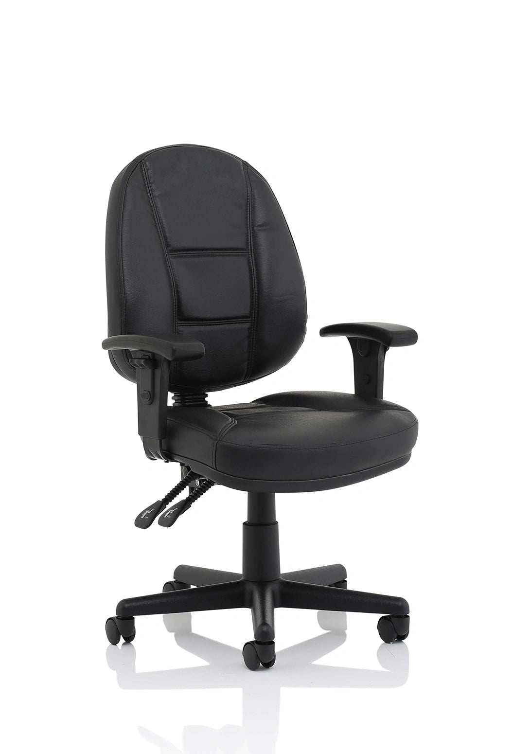 Jackson Medium Back Black Leather Task Operator Office Chair KC0284 2