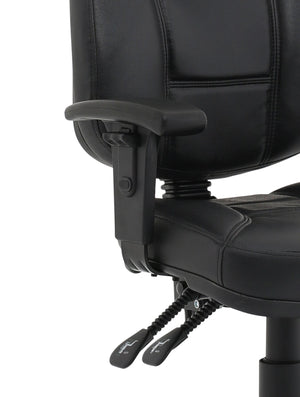 Jackson Medium Back Black Leather Task Operator Office Chair KC0284 3