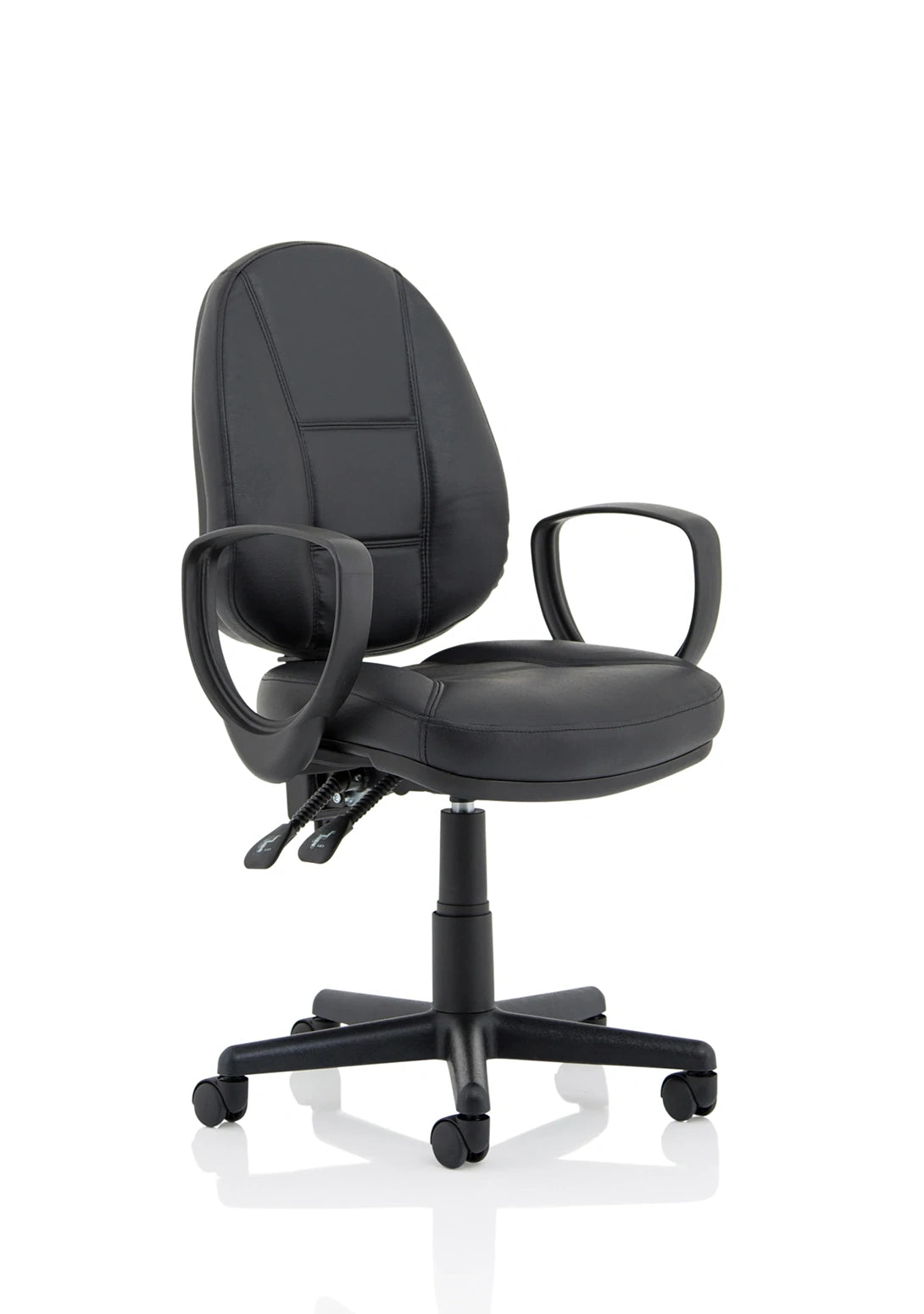 Jackson Medium Back Black Leather Task Operator Office Chair KC0292 2