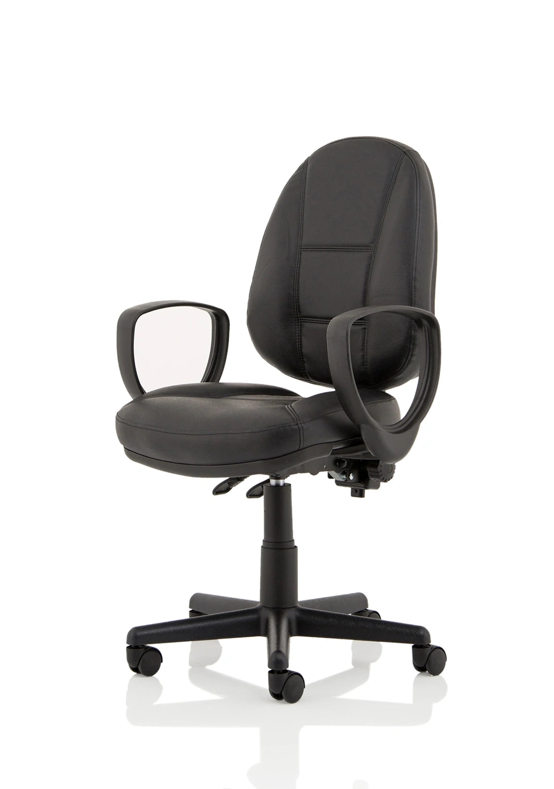 Jackson Medium Back Black Leather Task Operator Office Chair KC0292 4