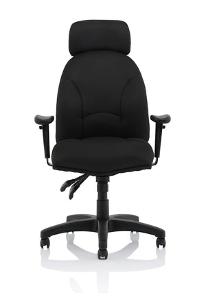 Jet Black Fabric Executive Chair OP000236 3