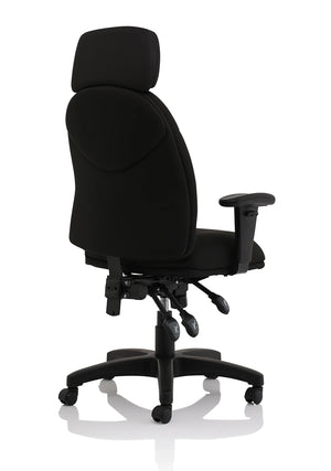 Jet Black Fabric Executive Chair OP000236 8