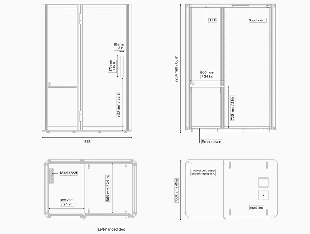 Jetson M1 Solo Pod Dimensions
