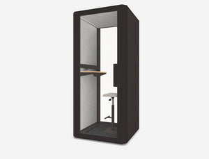 Mute Jetson S1 Phone Booth In Void Black With Stool